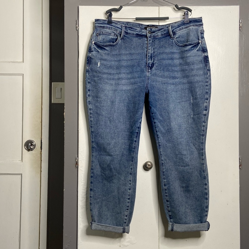 Judy Blue High waist vintage mild destroy slim fit jeans 18w style jb88617